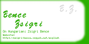 bence zsigri business card